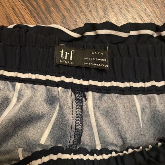 Zara navy blue and white striped dress pants size S - Picture 2 of 6